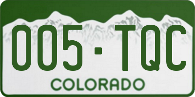 CO license plate 005TQC