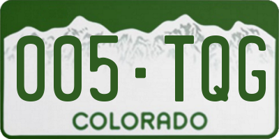 CO license plate 005TQG