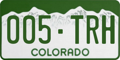 CO license plate 005TRH