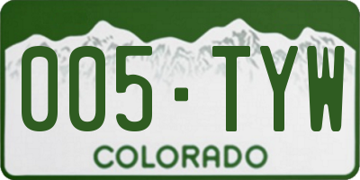 CO license plate 005TYW