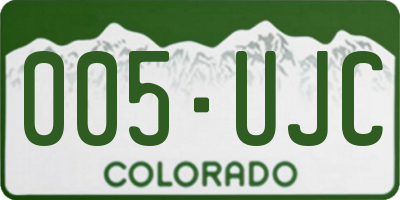 CO license plate 005UJC