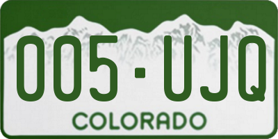 CO license plate 005UJQ