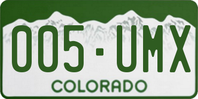 CO license plate 005UMX