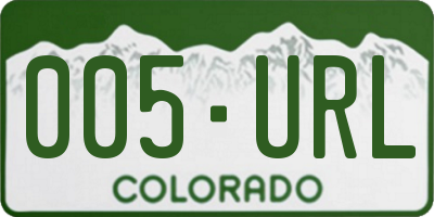 CO license plate 005URL
