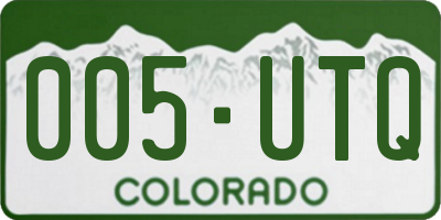 CO license plate 005UTQ
