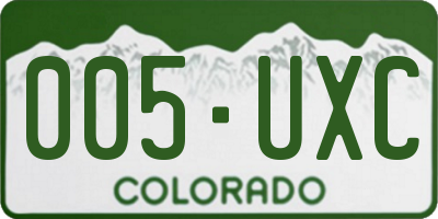 CO license plate 005UXC