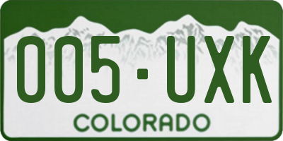 CO license plate 005UXK