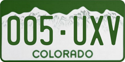 CO license plate 005UXV