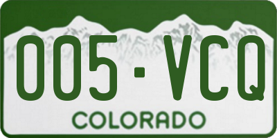 CO license plate 005VCQ