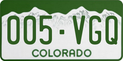 CO license plate 005VGQ