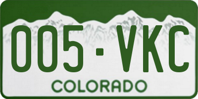 CO license plate 005VKC