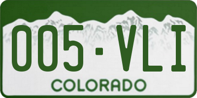 CO license plate 005VLI