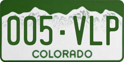 CO license plate 005VLP
