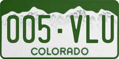CO license plate 005VLU