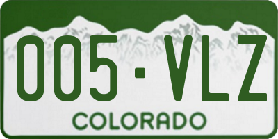 CO license plate 005VLZ