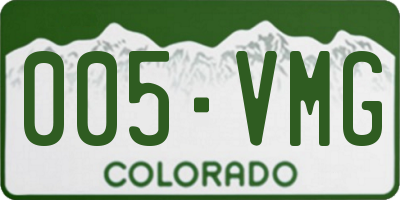 CO license plate 005VMG