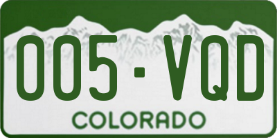 CO license plate 005VQD