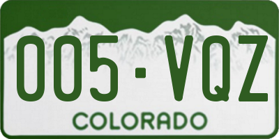 CO license plate 005VQZ