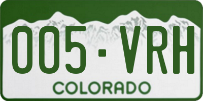 CO license plate 005VRH