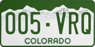 CO license plate 005VRQ