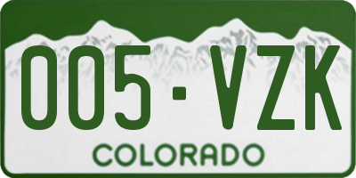 CO license plate 005VZK