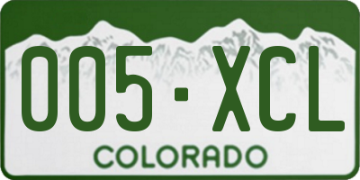 CO license plate 005XCL