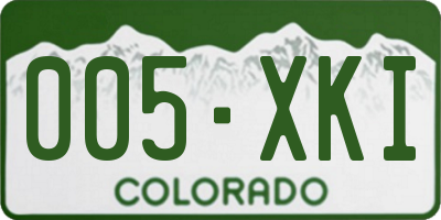 CO license plate 005XKI