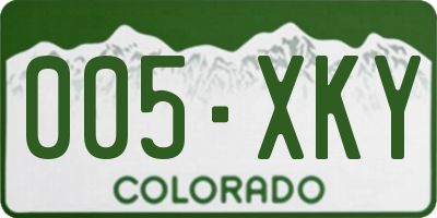 CO license plate 005XKY