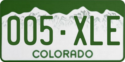CO license plate 005XLE