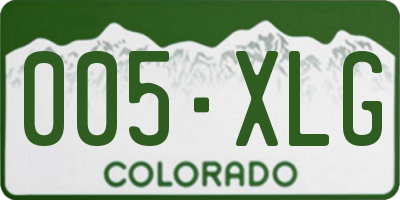 CO license plate 005XLG