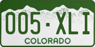 CO license plate 005XLI