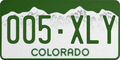 CO license plate 005XLY