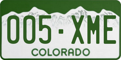 CO license plate 005XME