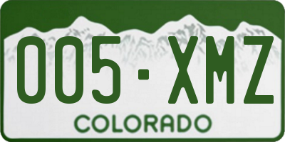 CO license plate 005XMZ