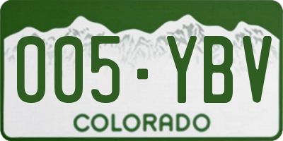 CO license plate 005YBV