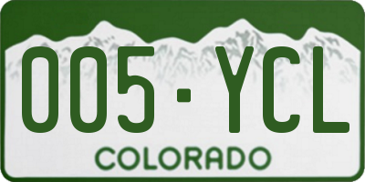 CO license plate 005YCL