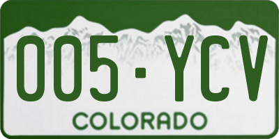 CO license plate 005YCV