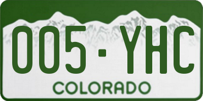 CO license plate 005YHC