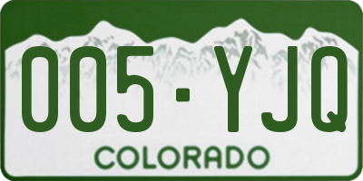 CO license plate 005YJQ
