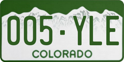 CO license plate 005YLE