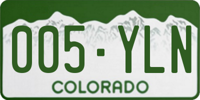 CO license plate 005YLN