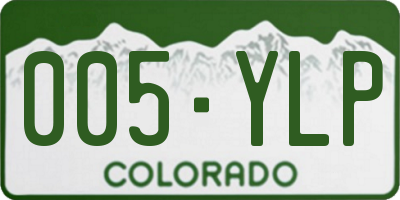 CO license plate 005YLP