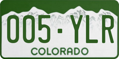 CO license plate 005YLR