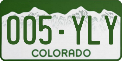 CO license plate 005YLY
