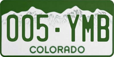 CO license plate 005YMB