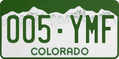 CO license plate 005YMF