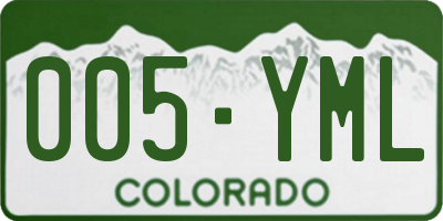 CO license plate 005YML