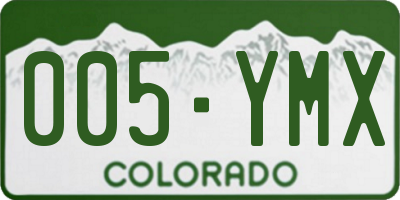 CO license plate 005YMX