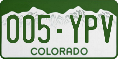 CO license plate 005YPV