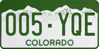 CO license plate 005YQE